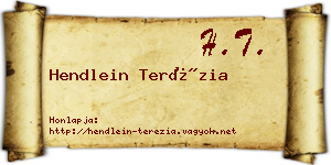 Hendlein Terézia névjegykártya